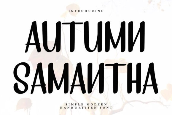 Autumn Samantha Font for Editorial Design