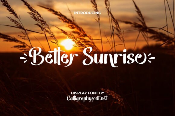 Better Sunrise Font: A Display Typeface for Branding