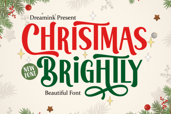 Christmas Brightly Font: A Festive Typeface for Editorial Design