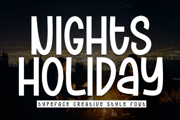 Nights Holiday Font: Festive Display Type for Campaigns