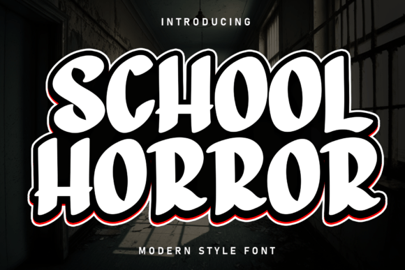 School Horror Font: A Spooky Display Typeface for Web Design